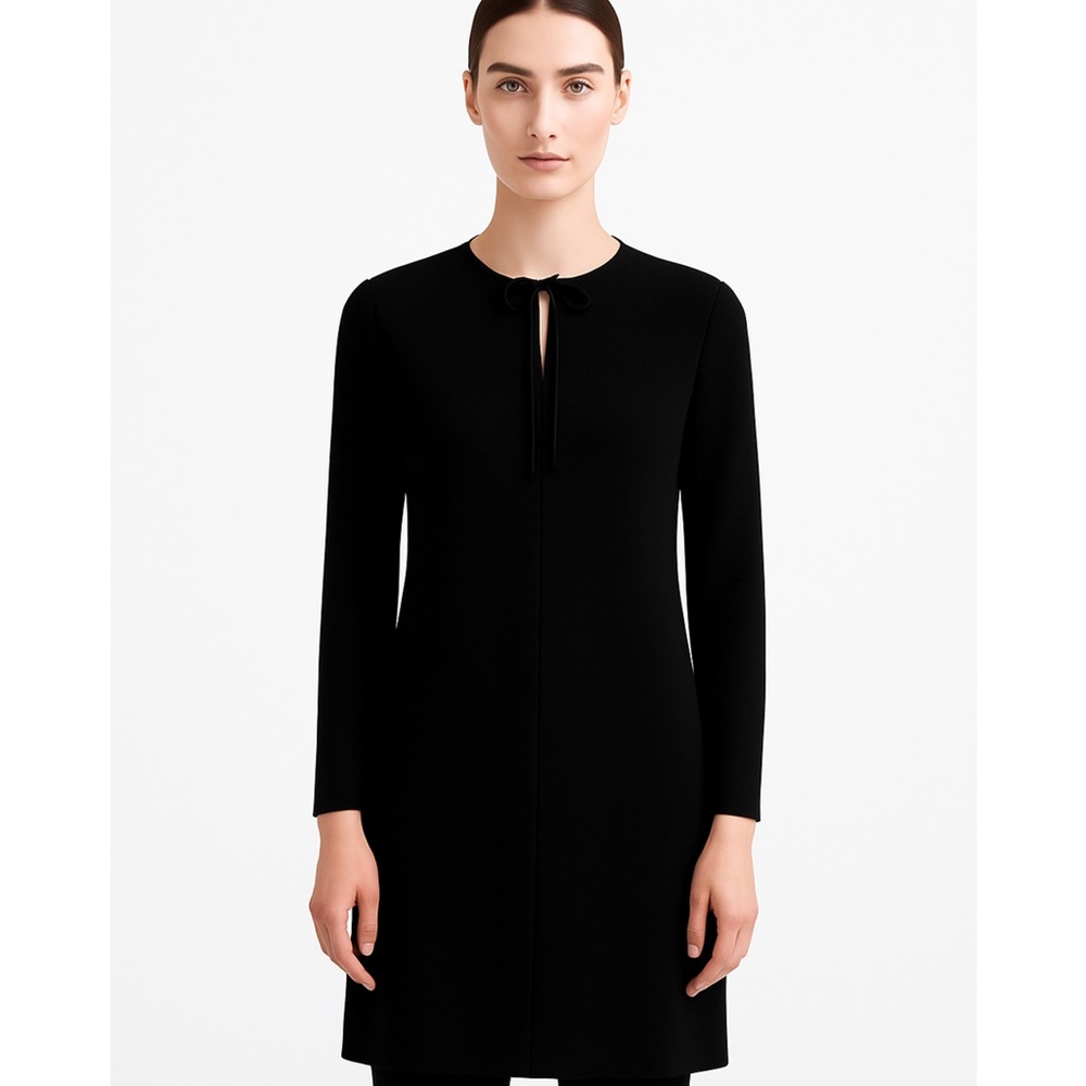 Mango Classic Black Long Sleeve Dress